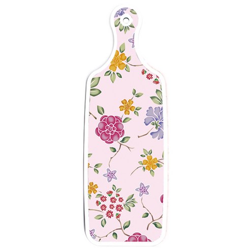 로엠디자인 양면 서빙도마 핑크로즈, 로맨틱레드floral연분홍색, 1개