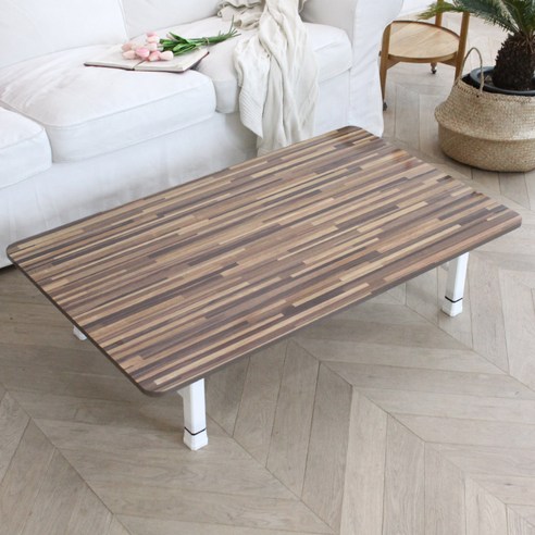 벨라홈 LPM 샤르망 라운드 접이식테이블 1200 x 720 mm, 아카시아