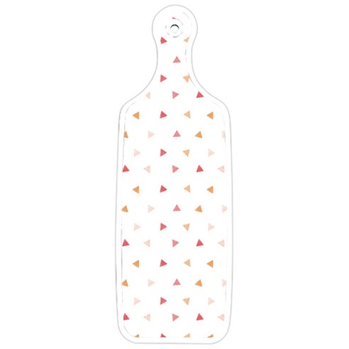 로엠디자인 양면 디자인 서빙도마 하드, 행황색삼각패턴, 1개