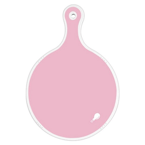 로엠디자인 양면 원형 서빙도마 분홍, 자황색플라워, 1개