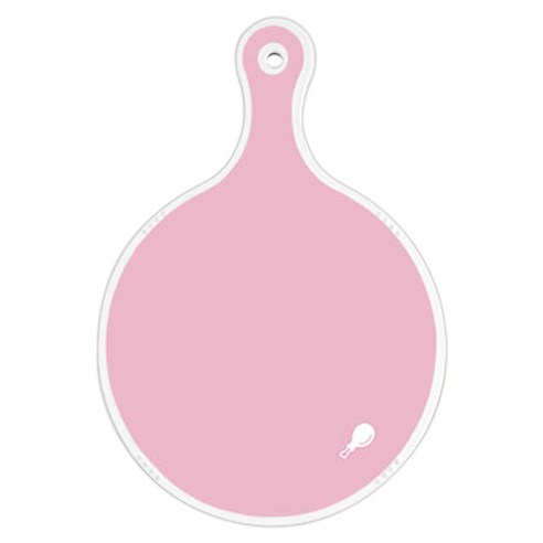 로엠디자인 양면 원형 서빙도마 분홍, 취람색장미, 1개