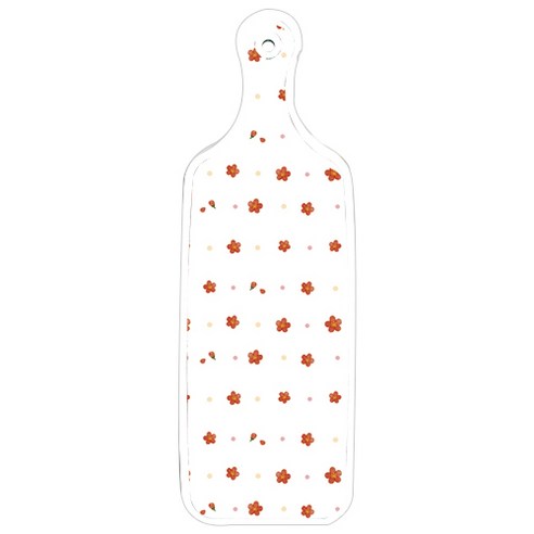 로엠디자인 양면 서빙도마 보드 청록장미넝쿨, 장단색나팔꽃, 1개