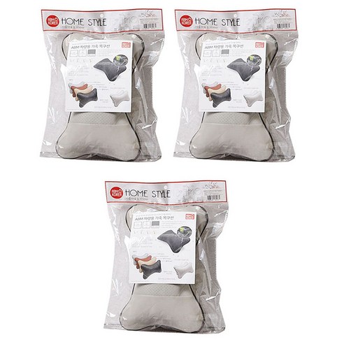 에이비엠 차량용 가죽목쿠션, 그레이