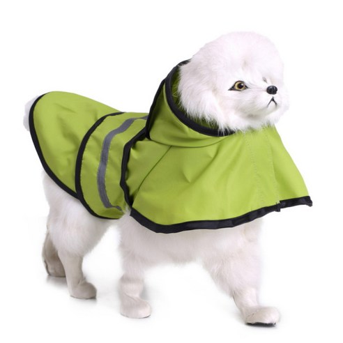 댕댕이샵 반려동물 판초레인코트, 그린