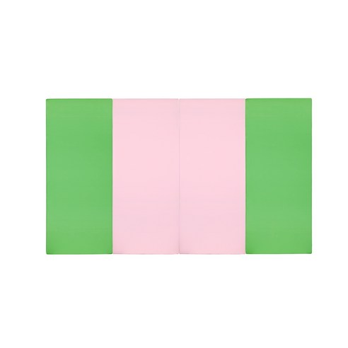 퍼니존 퍼니테라피 그린 비비드 시리즈6 영유아 폴더매트, 그린 + 베이비핑크 + 베이비핑크 + 그린