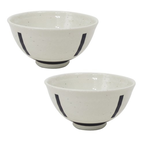 디어리빙 심플브라운 볼 12.5cm, 사선라인, 2개입