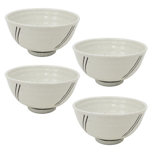 디어리빙 심플브라운 볼 12.5cm, 더블라인, 4개입