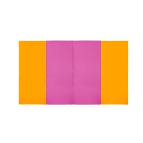 퍼니존 퍼니테라피 오렌지비비드시리즈6 유아폴더매트, 오렌지 + 핫핑크