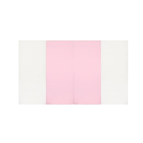 퍼니존 퍼니테라피 화이트비비드시리즈6 유아폴더매트, 화이트 + 베이비핑크