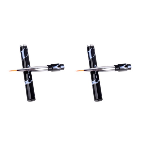 ARYKOTRADERS 네일 아트 도구 블랙베이스 라인펜 11mm, 혼합 색상, 2개입