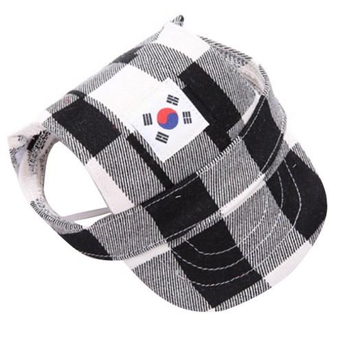앤티스 반려동물 국기 야구캡, 블랙그리드K(MZ35)