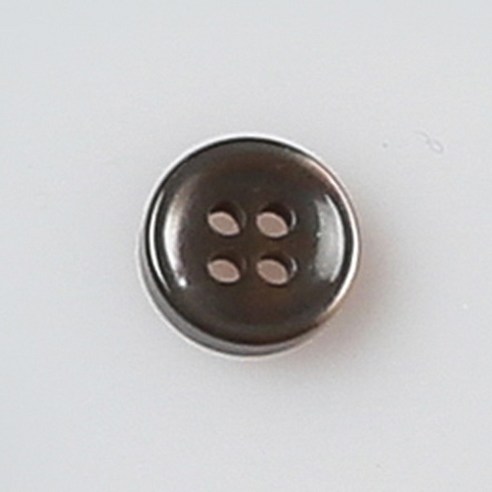 HR빅버튼 까치 단추 11mm, 브라운, 5개입