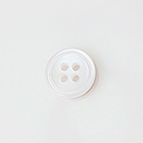 HR빅버튼 꽃다지 단추 10mm, 화이트, 5개입