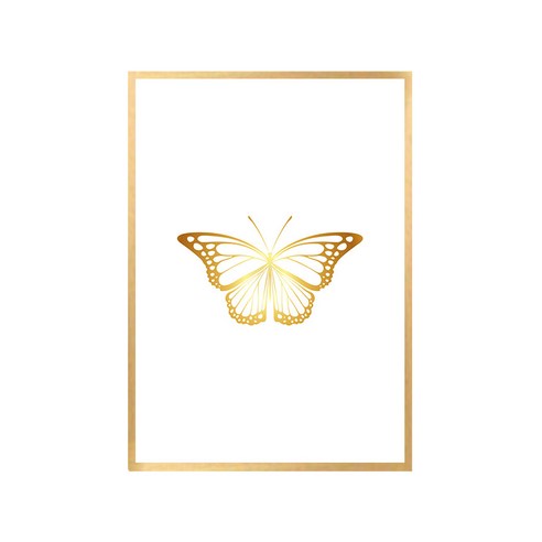 더윤 북유럽 캔버스액자 BUG0003, 올리브골드