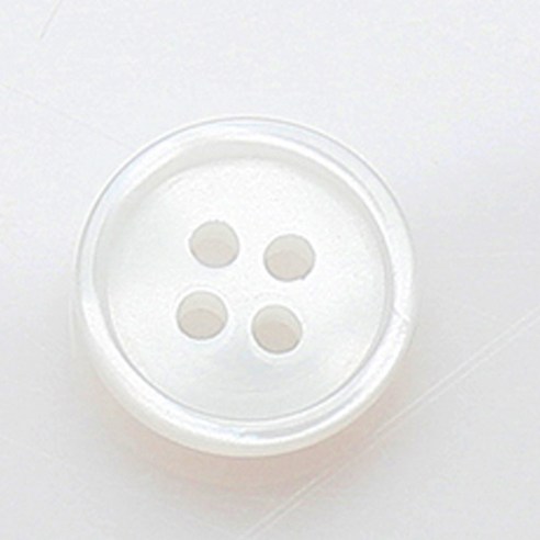 HR빅버튼 싸이언4열 단추 11mm, 화이트, 5개입