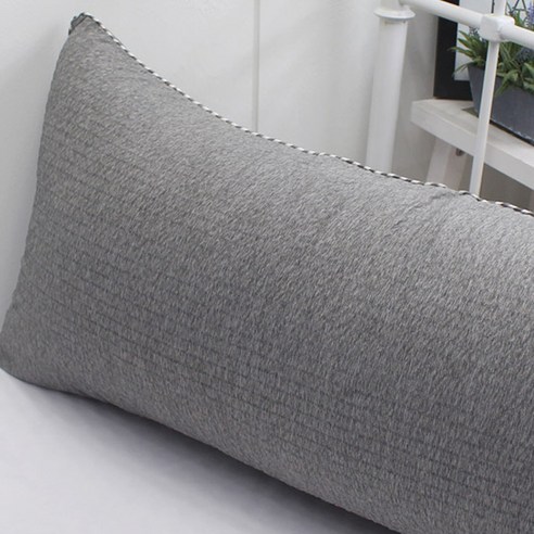베드앤데코 쿨스킨 선염시어서커 등쿠션커버, 챠콜