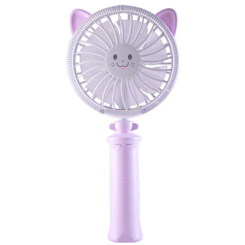 헬로리빙 마이캣 LED 핸드 선풍기, FAN-109, 마이캣퍼플