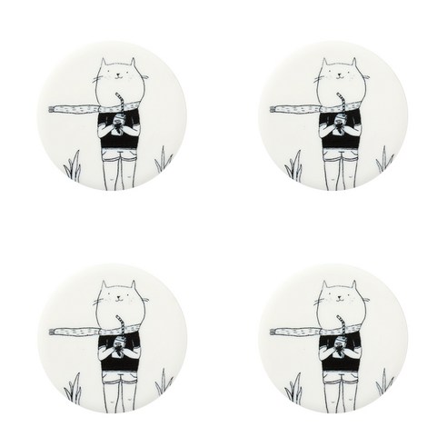 이코디 이코 벨코지 코스터 4p, 머플러캣