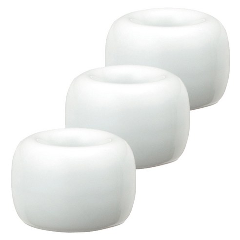 블럭마트 도자기 칫솔꽂이, 화이트, 3개입