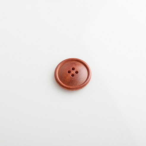 HR빅버튼 배꼽테 단추 25mm, 연브라운, 12개입