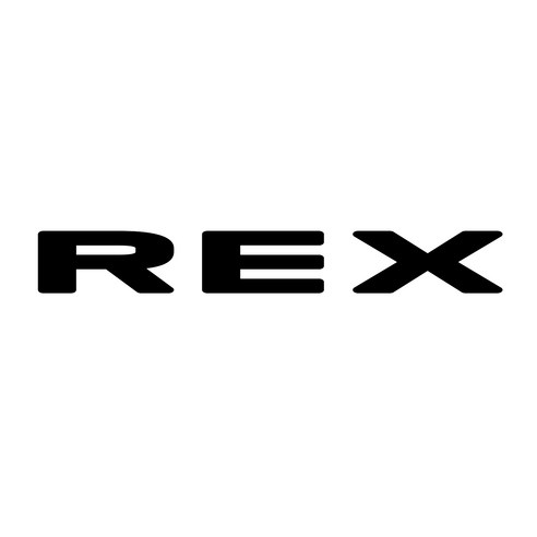 그리븐 쌍용 렉스턴 스포츠 닉네임 REX 데칼 후드 테일스티커 정자타입 10277, 유광블랙, 1개