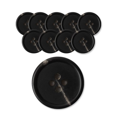 패션포인트 메시아 단추 28mm, BK, 10개입