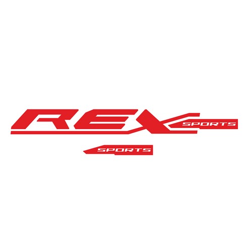 그리븐 렉스턴스포츠 닉네임 REX 데칼 레터링 + 포인트 스티커 세트 35cm 10290, 레드, 2세트