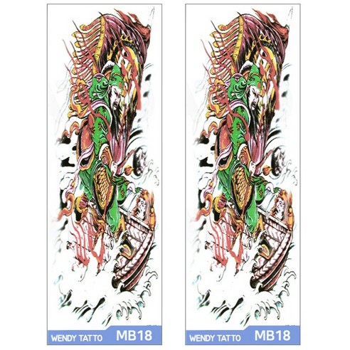 파티복닷컴 긴팔 대형 타투스티커, MB-18, 2개입