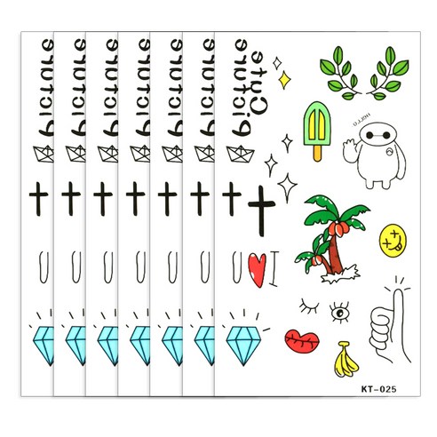 파티복닷컴 타투스티커, KT-025, 7개입