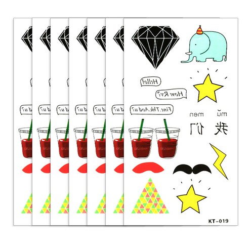 파티복닷컴 타투스티커, KT-019, 7개입