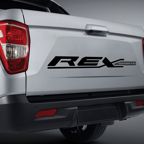 그리븐 렉스턴스포츠 닉네임 REX 데칼 스티커 70cm, 무광블랙 + 다크그레이, 2개입