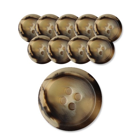 패션포인트 코트라 단추 무광 18mm, L BR, 10개입