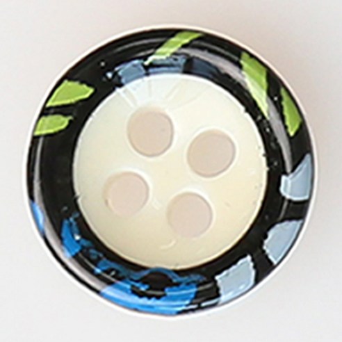 HR빅버튼 야렌 단추 NO24 11mm, 혼합 색상, 12개입
