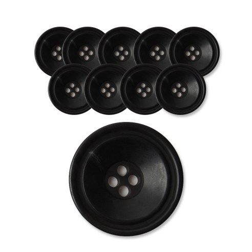 패션포인트 포맨 단추 무광 21mm, BK, 10개입