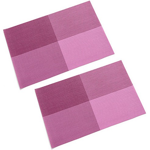 더자카 모던 사각컬러 식탁매트 2p, Y237LHLS081, 가로 45cm x 세로 30cm