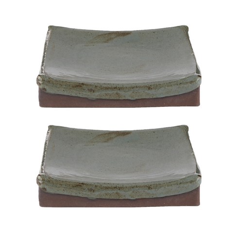 디자인도씨 사각투턱접시 세인토, 2개입, 연두 + 연두