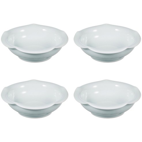 정담 정헌진 꽃종지 소, 백자 + 백자, 4개입