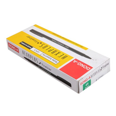 동아 헥사 파인라이너 수성펜 0.5mm x 12p, 초록, 1개