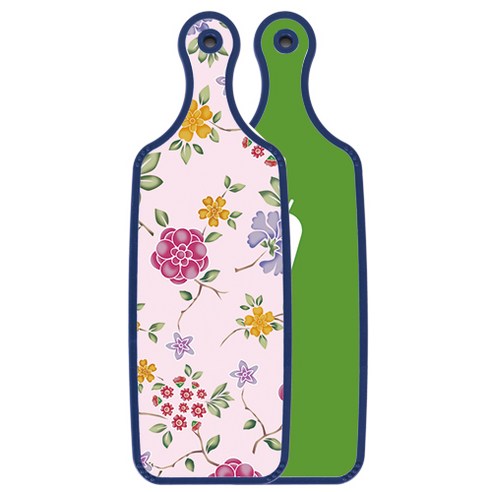 로엠디자인 블루에디션 서빙 양면 도마 보드 채소그린, 로맨틱레드floral연분홍색, 1개