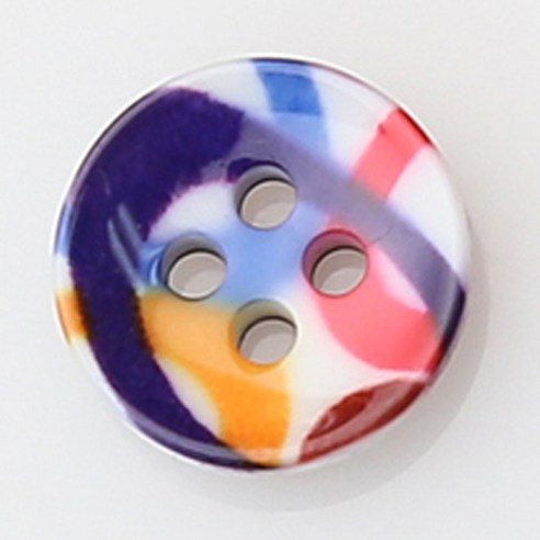 HR빅버트 트리폴리 단추 NO2 11mm, 혼합 색상, 4개입
