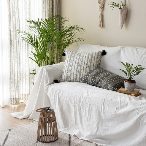 엘레나하임 베이직 코튼 소파커버, 크림화이트