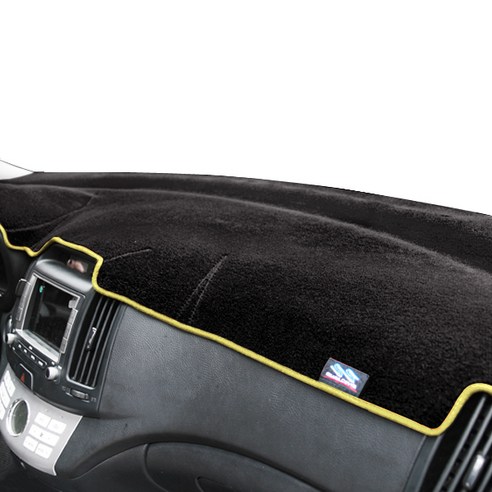 본투로드 SSADA 차량용 대쉬보드커버 블랙 원단 옐로우 라인 + DUB 종이방향제, 현대, 구형에쿠스 02~08년