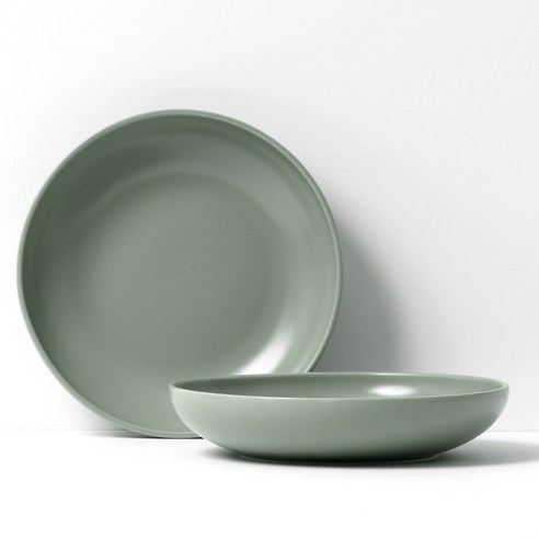 보울보울 레트로라인 파스타볼 22cm, 그린티라떼, 2개입