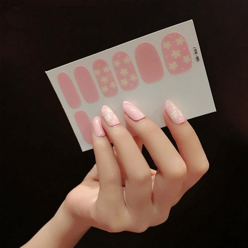 아리코 네일 플레쉬 크리에이티브 손톱 스티커, QB867, 5개입
