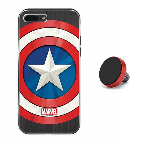 마블 캡틴아메리카 방패 알루미늄 범퍼 마그네틱 차량용거치대 휴대폰케이스