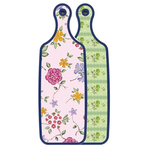 로엠디자인 블루에디션 양면서빙도마 그린로즈, 로맨틱레드floral연분홍색, 1개
