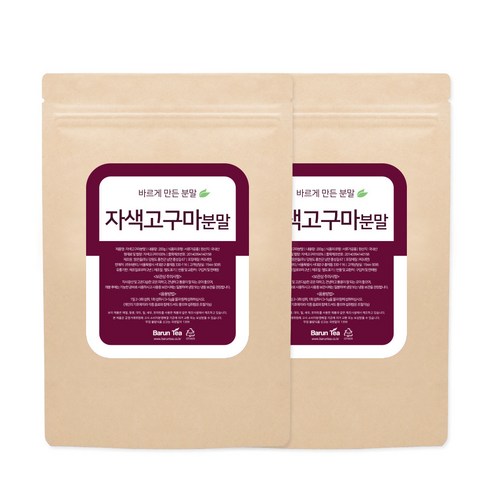 바른티 자색고구마 분말, 200g, 2개