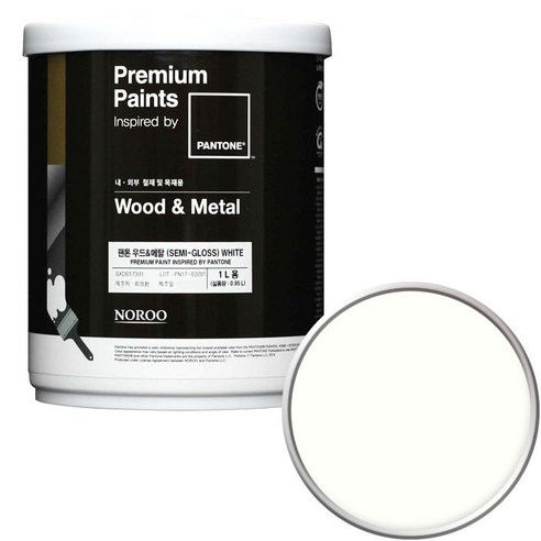 노루페인트 팬톤 우드앤메탈 페인트 반광, 11-0103 Cream White, 1L, 1개