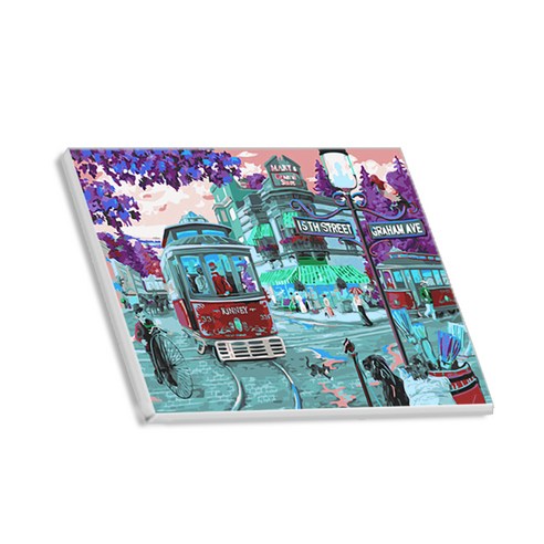헬로페인팅 직접그리는 DIY 캔버스 도면 평화로운오후, 08, 1개