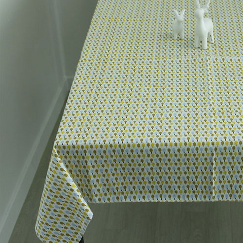 지와이에이펫 솜사탕 방수 테이블 커버, 옐로우, 90 x 90 cm